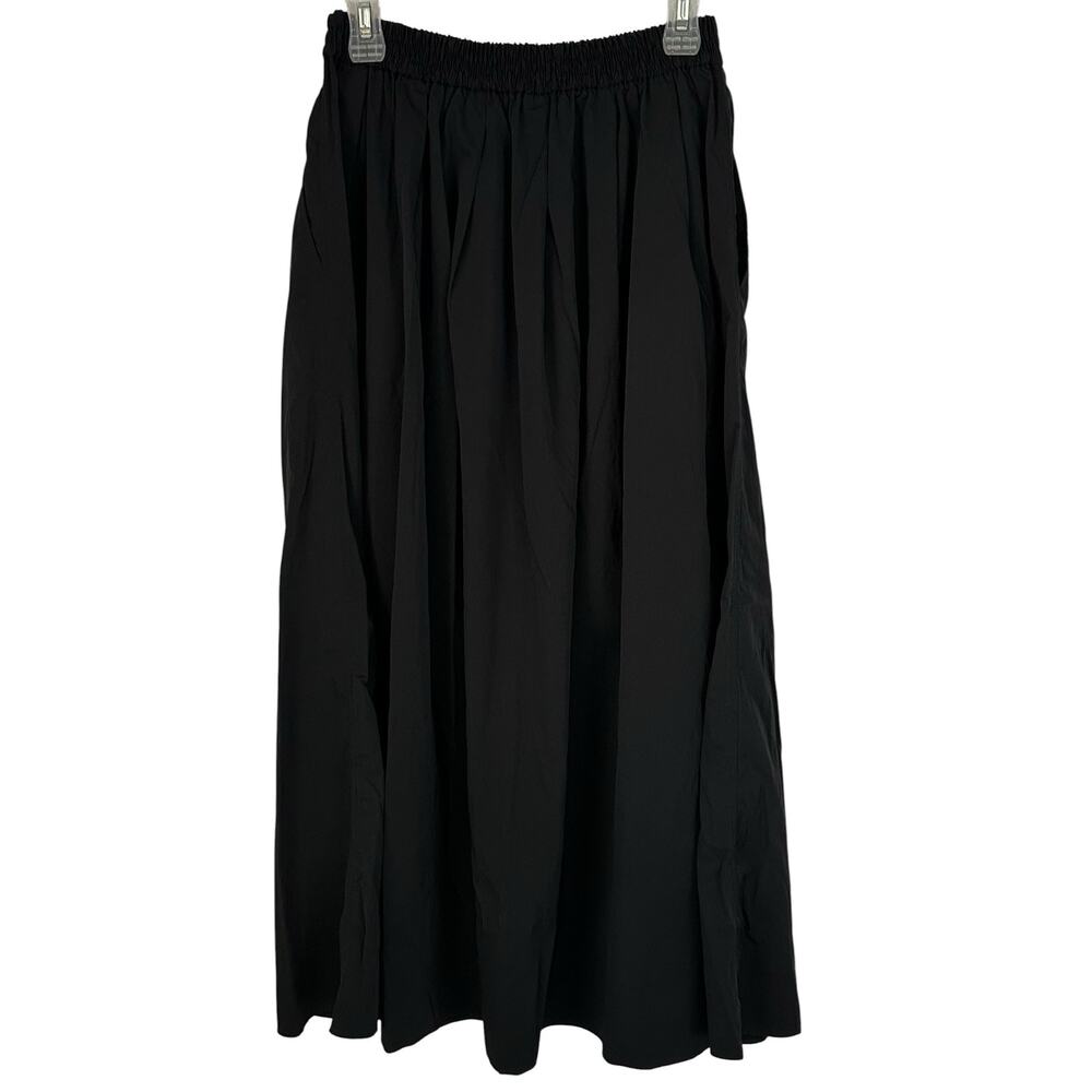 Zara Voluminous Midi Skirt Pleated Black Size M/L - Picture 8 of 11